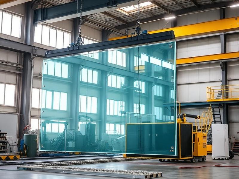 Vacuum lifter handling a large glass panel